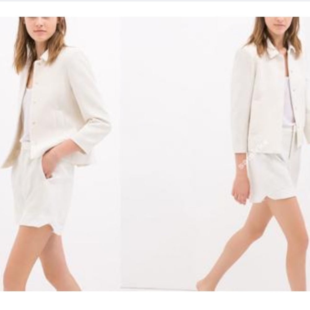 ZARA SWING SNAP FRONT JACKET BLAZER